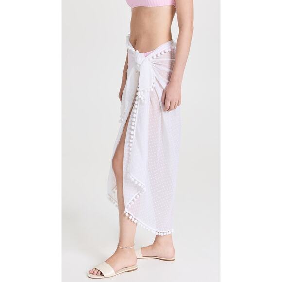 Playa Lucila Embroidered Sarong - One Size - White - Picture 4 of 6